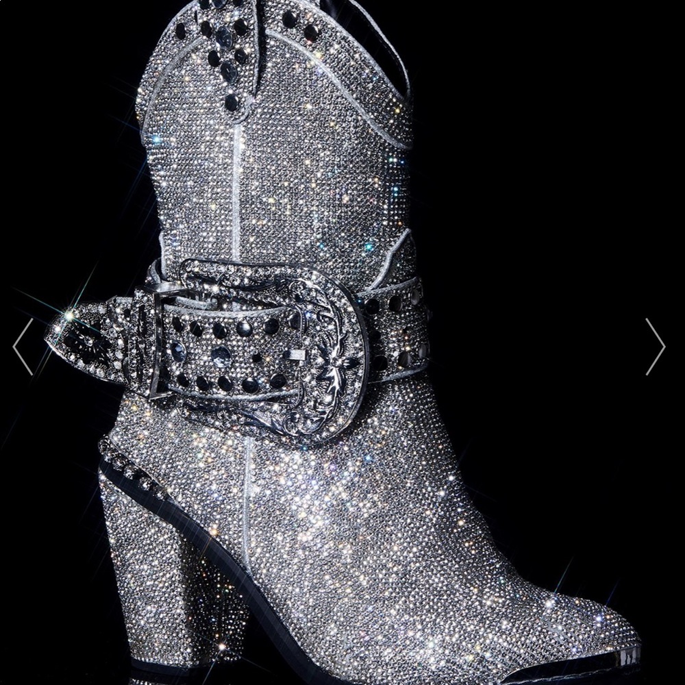 Dolls Kill Rhinestone Sheriff Boots